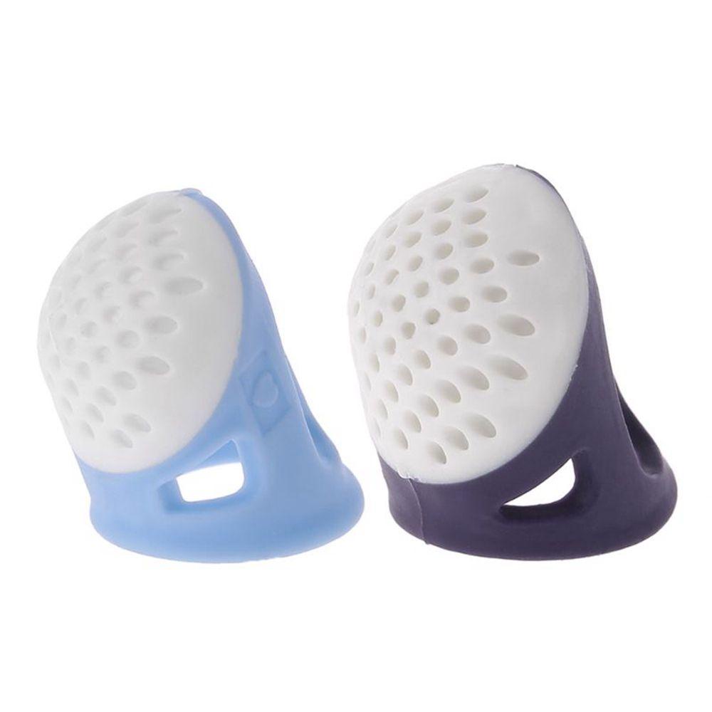 Lanfy Thimble Finger Protector Berlubang Tusuk Jarum non-slip Nyaman Alat Jahit Rumah Tangga