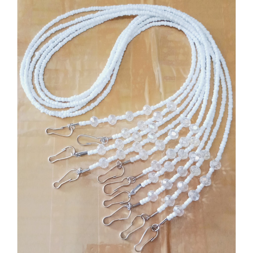 TALI MASKER MUTIARA / STRAP KALUNG MASKER MUTIARA / TALI GANTUNGAN MASKER KOREA