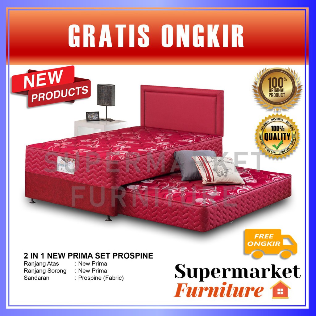 Spring Bed Guhdo New Prima 2 in 1 120 x 200 Prospine Full Set