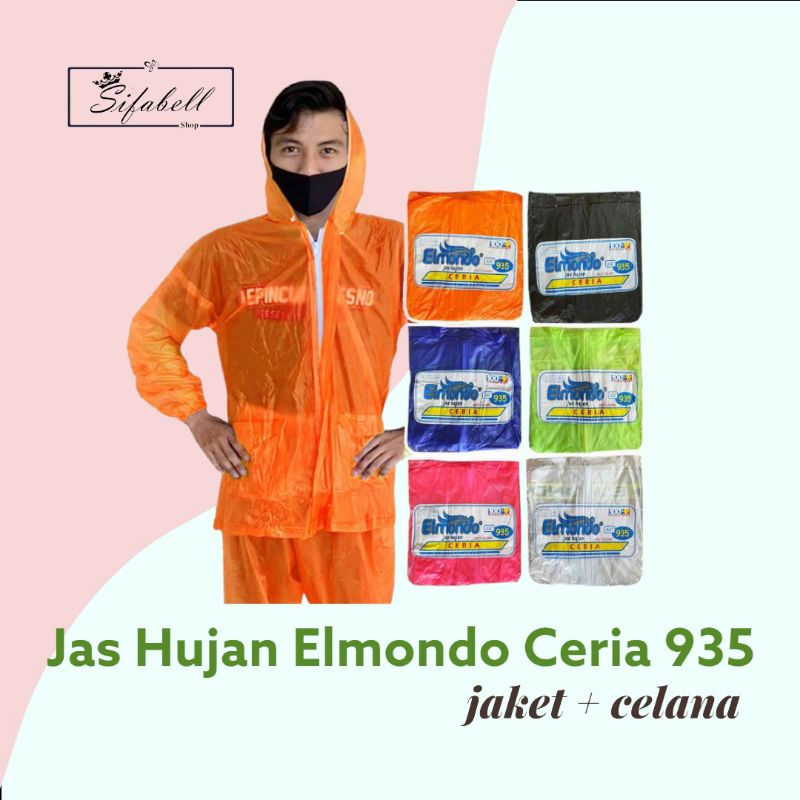 Jas Hujan Ceria Elmondo Jaket Celana Ceria 935 Jas Hujan Setelan Karet Murah