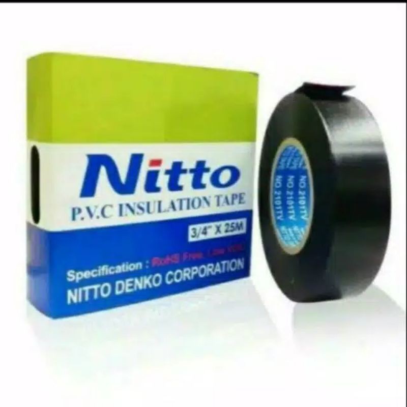 ISOLASI NITTO / ISOLASI LISTRIK / PVC INSULATION TAPE 3/4