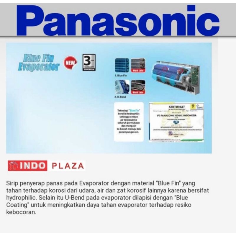 AC 1 PK LOW VOLTAGE PANASONIC SIBIRU / SI BIRU CS-LN09WKJ