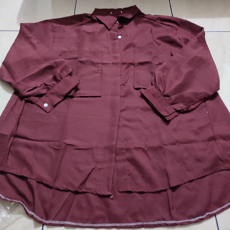 Kemeja Areum Oversize Size XXL Katun Poly