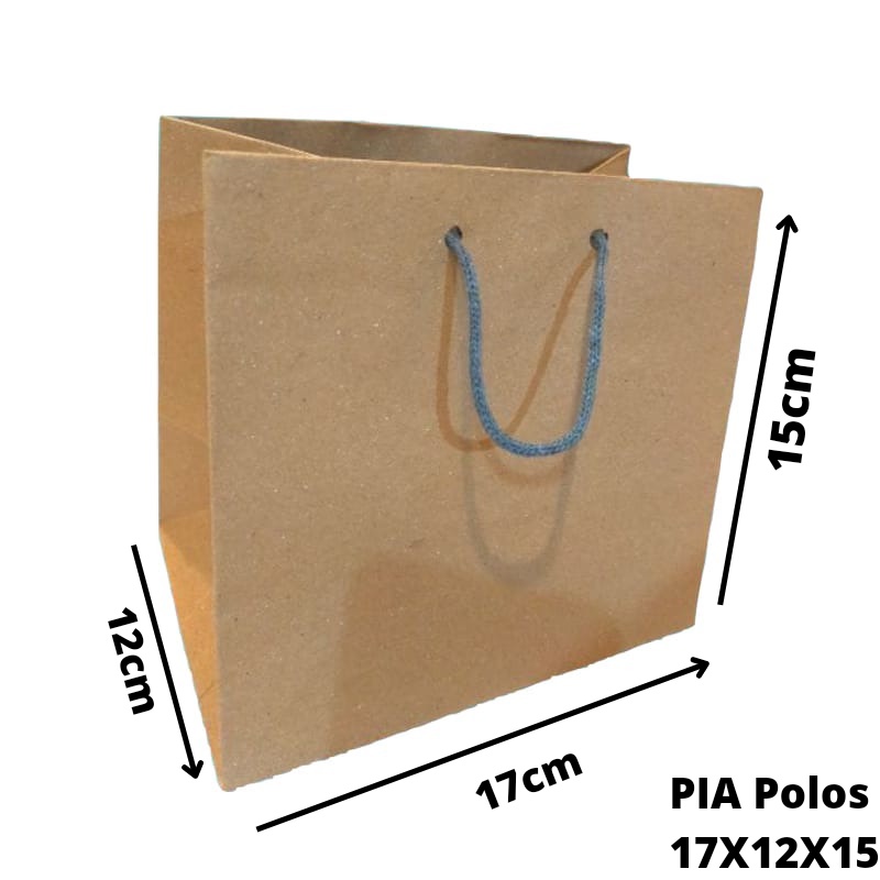 Paper Bag Coklat Polos Craft Uk 17X12X15 CM PIA R3 [ECERAN] GOODIE BAG paperbag murah / Tas Kertas kecil mini souvenir