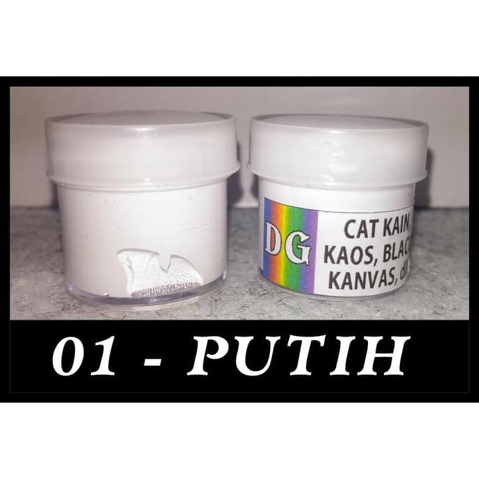 HOT SALE Cat Lukis / Kanvas / Tekstil - warna Putih - utk lukis kaos/tas/sepatu