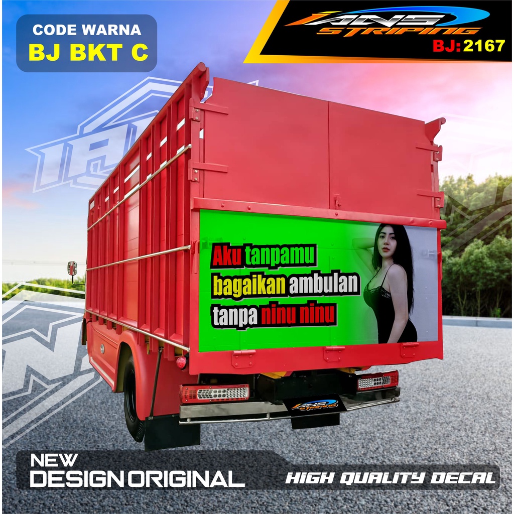 STIKER DECAL BAK BELAKANG TRUK DINA / STIKER DECAL PINTU BELAKANG TRUK OMPLONG / STICKER DECAL BAK BELAKANG TRUK HINO / STIKER DECAL PINTU BELAKANG TRUK