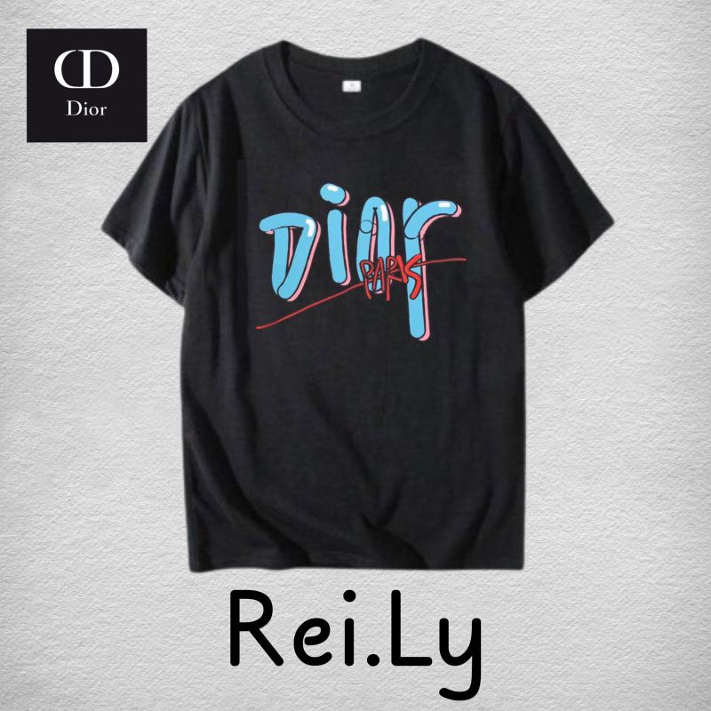 KAOS T-SHIRT DIOR - Baju Simple Mewah Elegant Kekinian / HITAM / DEWASA / PRIA / ROCK / WANITA / MUR