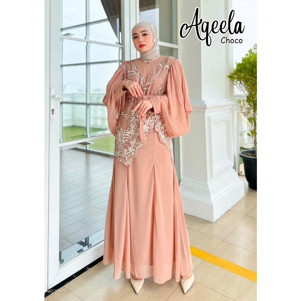 AQEELA DRESS MERMAID/DRESS MAXI CANTIK/MAXI DRESS MODEL TERBARU/DRESS KEKINIAN