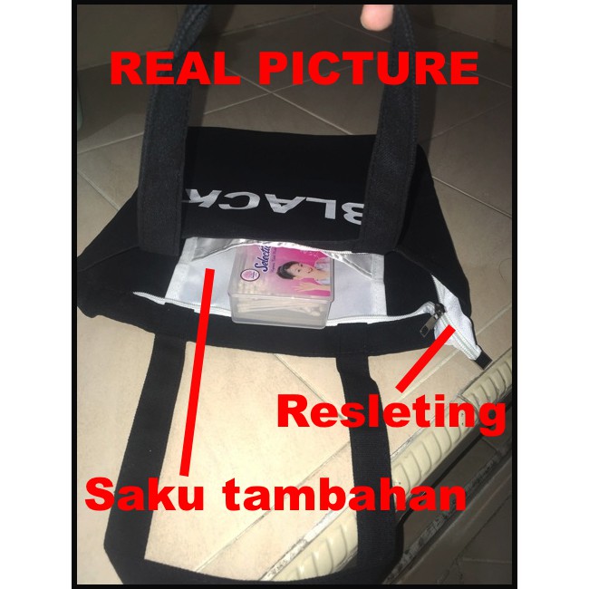 SALE LJY12 Tas Tote Wanita Korea Colour Bag with Zipper Resleting Murah Impor TKM