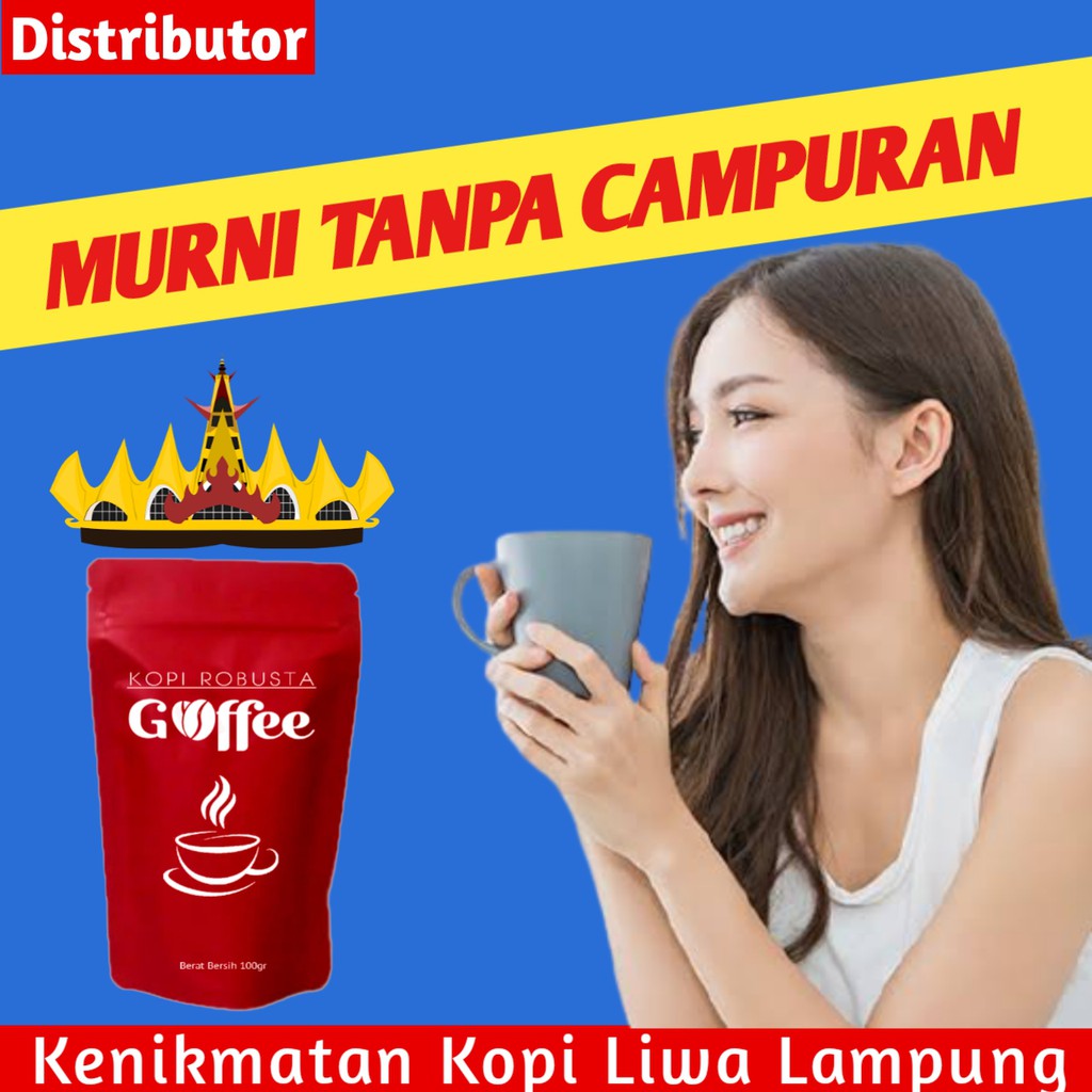 Kopi Hitam Bubuk Asli Robusta Lampung Murni - Gooffe