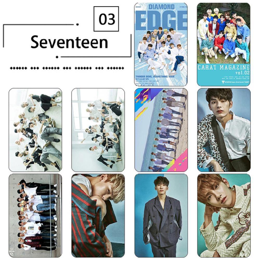 Timekey 10pcs Stiker Kartu Foto KPOP EXO BTS Untuk Dekorasi B7Y2