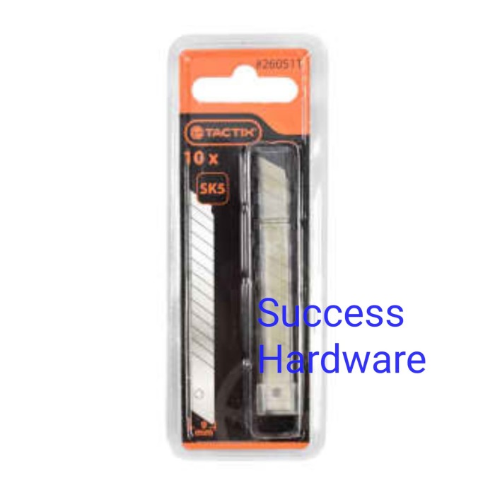 

TACTIX SET MATA PISAU CUTTER 9MM 10 PCS KNIFE BLADE SNAP-OFF 9 MM 10PC
