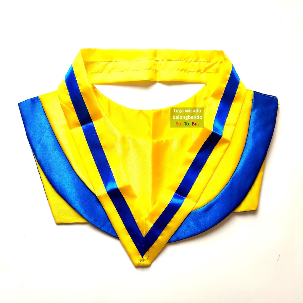 SAMIR & KALUNG BIRU blue tanpa medali bandul gordon wisuda kelulusan kain satin LIST DADA DIJUAL TER