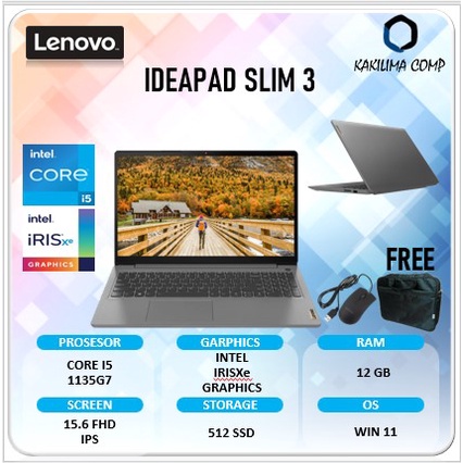 Laptop LENOVO Ideapad Slim 3 Intel Core i5 Ram 12GB 512SSD Windows original