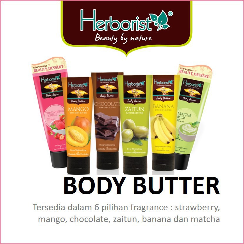 ★ BB ★ HERBORIST Body Butter With Shea Butter 80gr Tube / HERBORIS