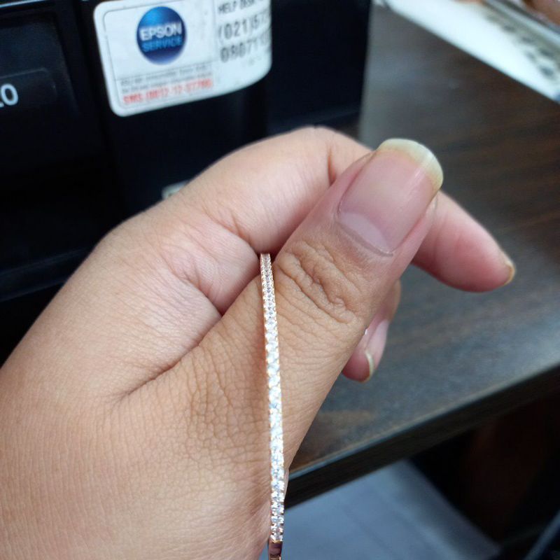 gelang bulat oval mata putih full ubs375