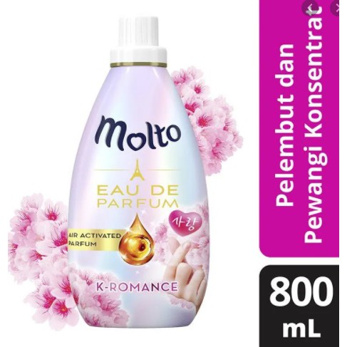 Molto eau de  parfum K-Romance 800ml botol pelembut dan pewangi pakaian