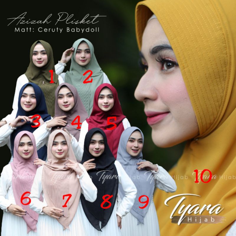 azizah plisket instan by tyara hijab