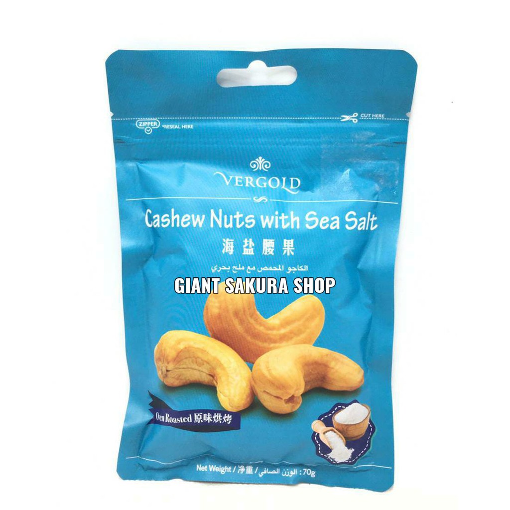 

Vergold Roasted Cashew Nut with Salt / kacang mede / kacang impor / kacang malaysia / snack impor