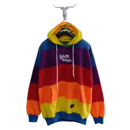 POSEIDON Jaket Sweater Hoodie GOOD MORNING GREAT DAYS PAINT COMBI ( Sablon ) M – XXL Pria Wanita Ori