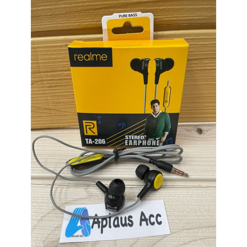 Handsfree Realme TA206 + Mic Stereo Earphone TA-206 Suara Bagus