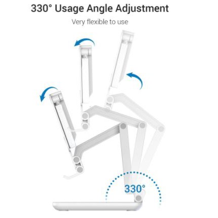 GoodCase - Cooling Bracket LED Folding Dekstop Stand Dengan Kipas Pendingin + Lampu Led