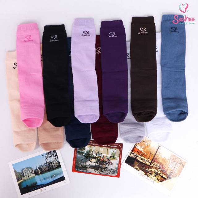 Kaos Kaki Wudhu Polos Pendek (Panjang Sebetis) by Sashee | Kaos Kaki Hijab dan Traveling