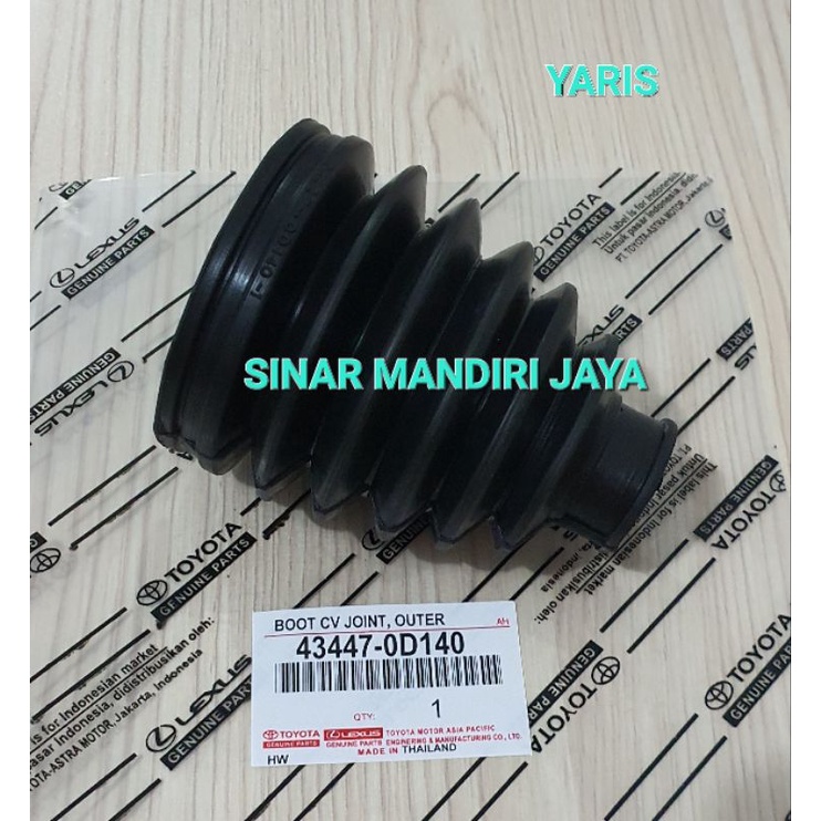 KARET BOOT CV JOINT AS RODA BAGIAN LUAR TOYOTA YARIS 1.500CC 2007 2008 2009 2010 2011 2012 2013 ASLI