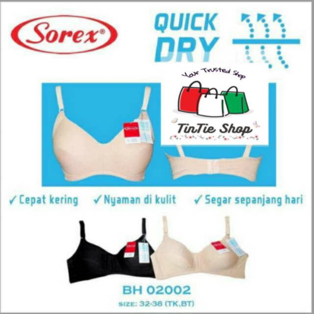 BH Sorex 02002 quick dry Cup B tanpa kawat