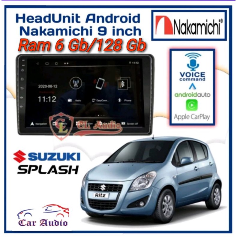 Head Unit Android SPLASH Ram 6Gb/128Gb NAKAMICHI ELITE PRO