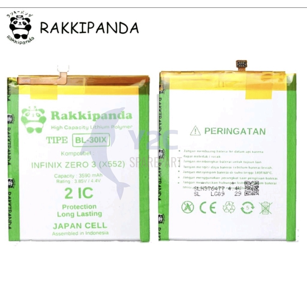 RAKKIPANDA BL-30IX INFINIX ZERO 3 X552 BATERAI BATRAI BATREI BATRE BATERE DOUBLE POWER