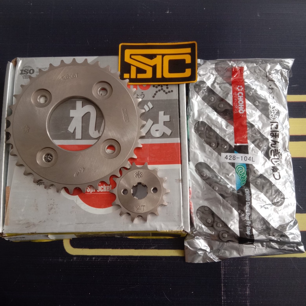 Gear Paket / Gear Set Honda Karisma / Supra X 125 / Wave 125 35T - 14T 428 - 104L Choho