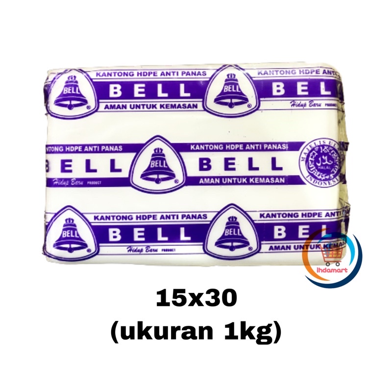 Plastik Anti Panas Merk Bell Ukuran 15x30 (1kg)