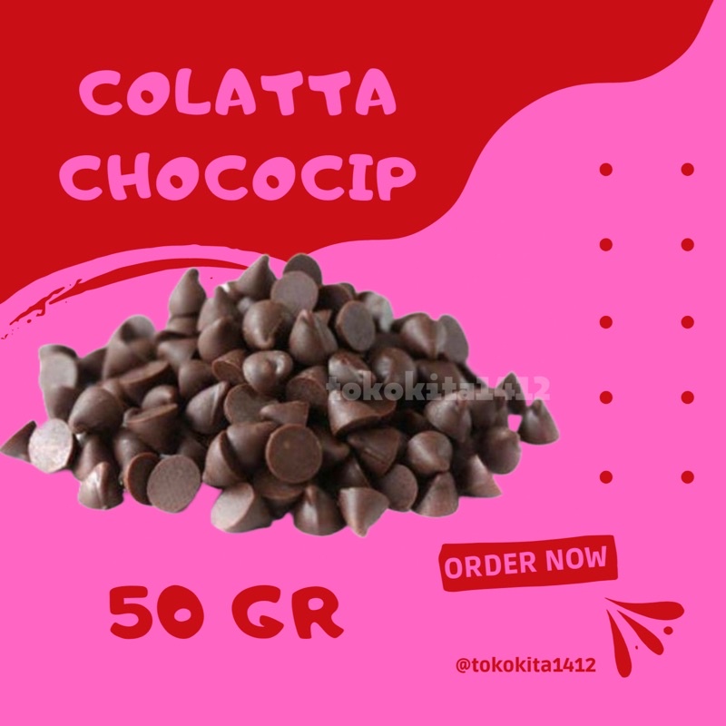 Choco Chips Kerucut Pouch COLATTA Coklat Compound Pouch 50 g