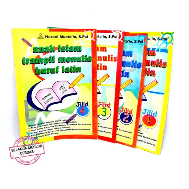Buku Belajar Menulis AITM anak islam trampil menulis (1set : 4buku)