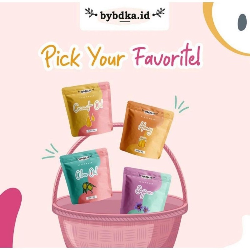 (FREE GIFT) SLEEPING MASK BYBDKA.ID SLEEP MASK BYBDKA.ID SLEEPMASK SAFFRON BYBDKA.ID ATASI JERAWAT