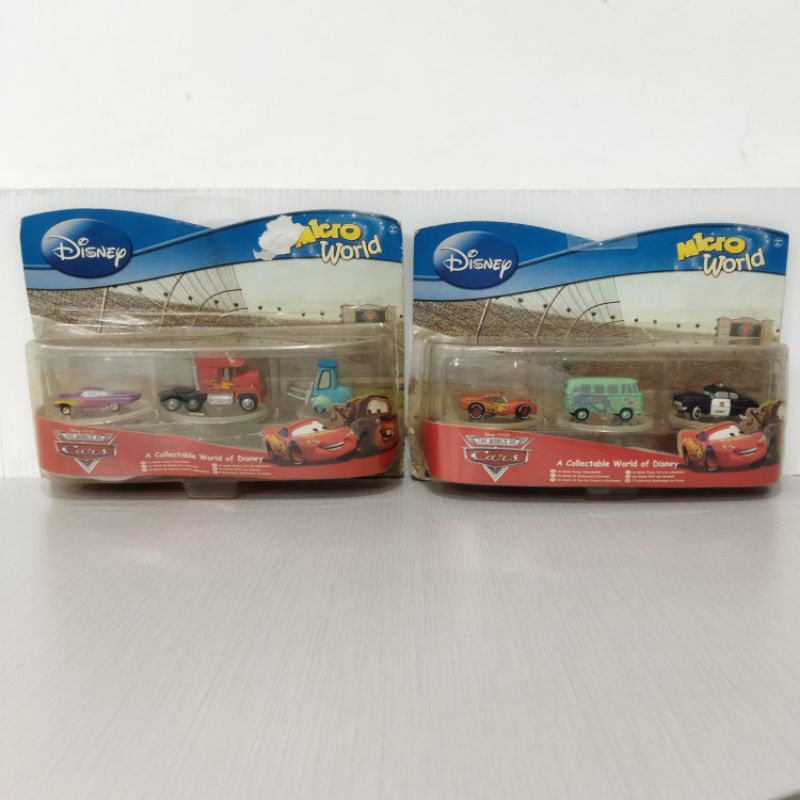 ori original disney pixar cars micro world volume vol 1 one a collection diecast mobil mobilan mainan anak cowok laki koleksi hadiah kado ultah metal die cast a collectable of figure set 3 pack isi kendaraan