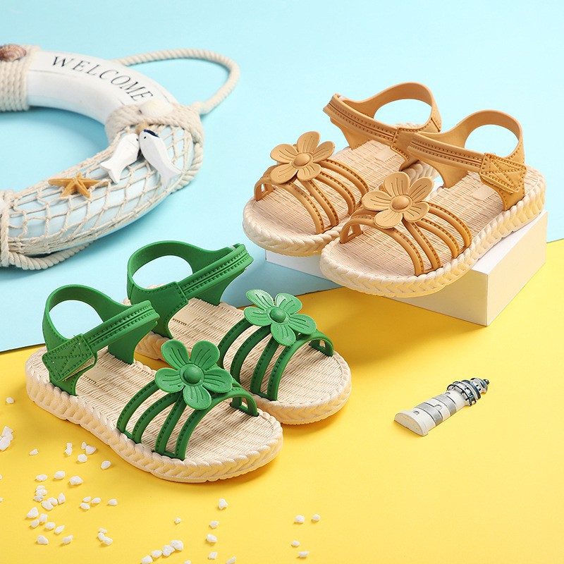 HappyOliver SUNSET BEACH Sandal Anak Perempuan Bahan Karet Model Lucu 0-5 Tahun Import