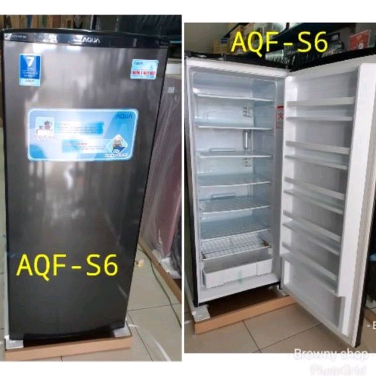 Freezer AQUA JAPAN AQF-S6(S) 6 RAK Lemari Es Pembeku es batu kulkas