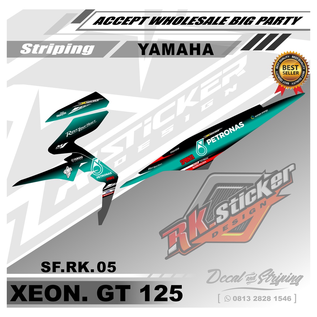 Sticker Striping XEON GT 125 - Stiker Striping Hologram Variasi Motor XEON GT 125 Desain Petronas Rk