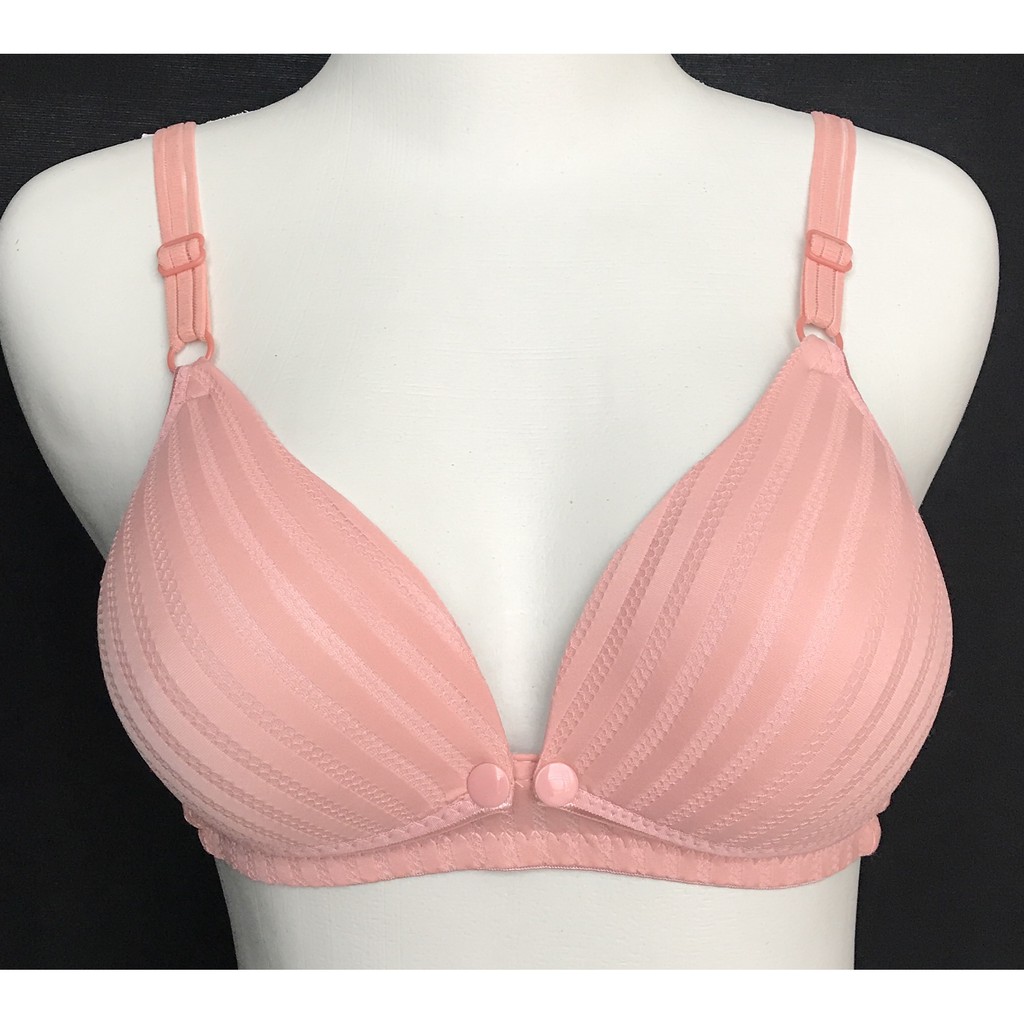 BAYIe - BH / Bra Ibu Menyusui/Nursing BRA YSK 2093 Motif SALUR Dengan Busa Tanpa Kawat CUP BESAR