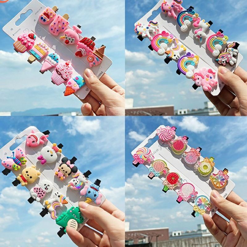 JEPIT RAMBUT LARAKTER ANAK / JEPIT RAMBUT KOREA 10 PCS