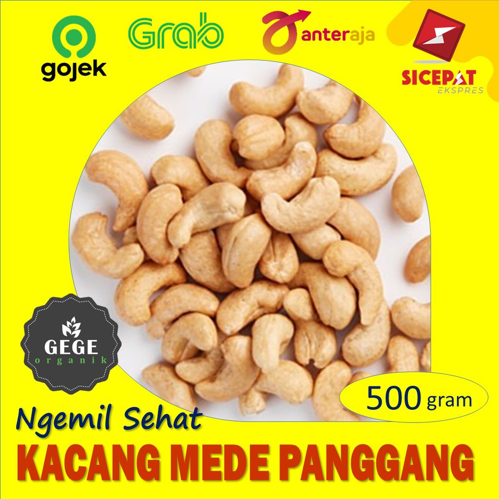 

500gr Kacang Mede Mete Panggang Oven Tawar Plain Roasted Cashew