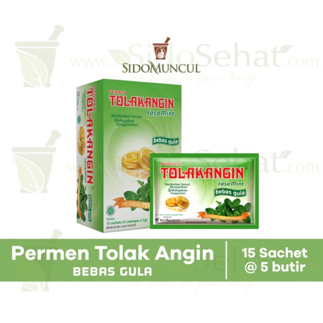 

Permen Tolak Angin Bebas Gula Sido Muncul