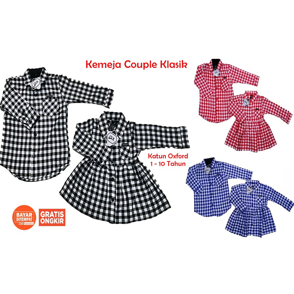 Kemeja Dress Anak Klasik  1-10Thn Katun Oxford Baju Anak Murah Harga Satuan