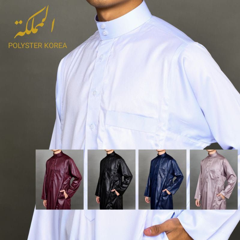 Jubah Al mamlakah bahan Polyester Korea haromain Tobe (hmt) original