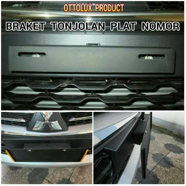 Braket Tonjolan plat nomor mobil bahan plat baja tebal