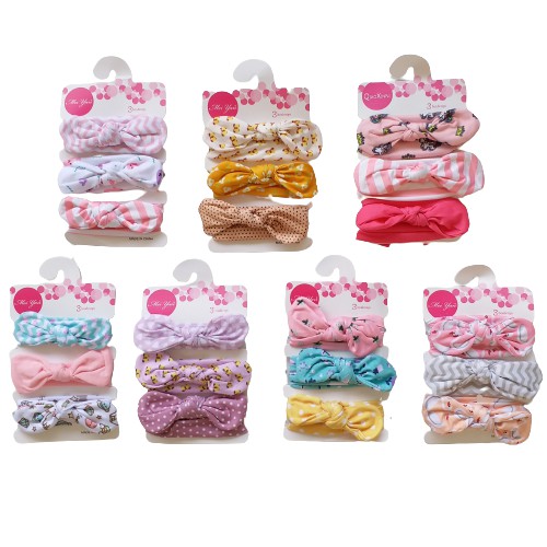 HappyOliver BANDANA MOTIF Baby Headband 3 in 1 Bandana Bando Pita Bayi Anak