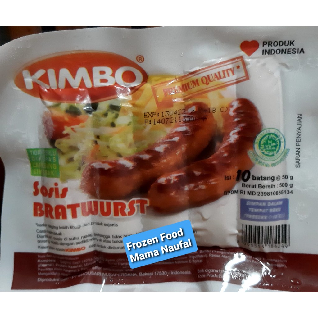 

KIMBO Sosis Bratwurst 500g isi 10