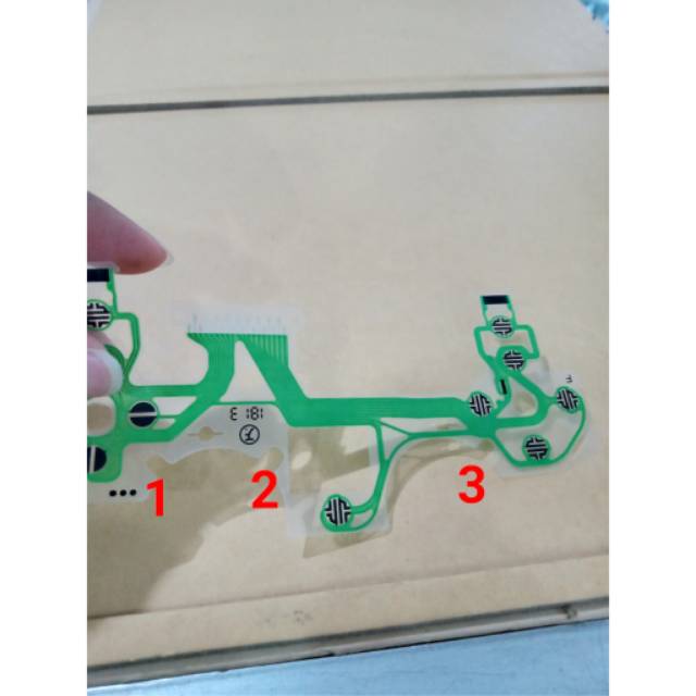 Pcb stik stick Ps4 ori new light bar Hijau 3 lubang / Mika stik Ps4 ori new light bar Hijau